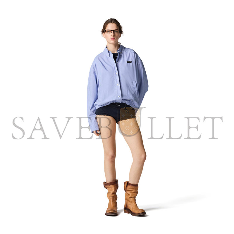 MIU MIU GINGHAM CHECK BLOUSON JACKET ML1263